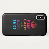 パーソナライズされた保CALMと編集文字数々の色 Case-Mate iPhoneケース (裏面(横))
