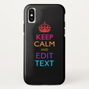 パーソナライズされた保CALMと編集文字数々の色 iPhone XSケース