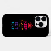 パーソナライズされた保CALMと編集文字数々の色 Case-Mate iPhoneケース (裏面 (横))
