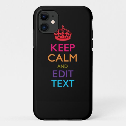 パーソナライズされた保CALMと編集文字数々の色 Case-Mate iPhoneケース (裏面)