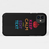 パーソナライズされた保CALMと編集文字数々の色 Case-Mate iPhoneケース (裏面(横))