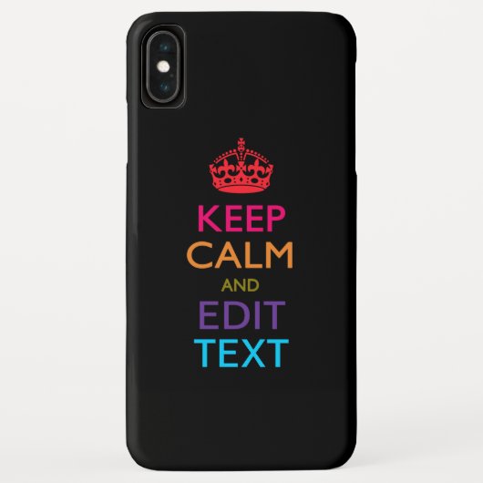 パーソナライズされた保CALMと編集文字数々の色 Case-Mate iPhoneケース (裏面)