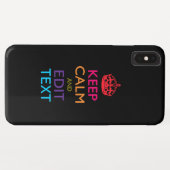 パーソナライズされた保CALMと編集文字数々の色 Case-Mate iPhoneケース (裏面(横))