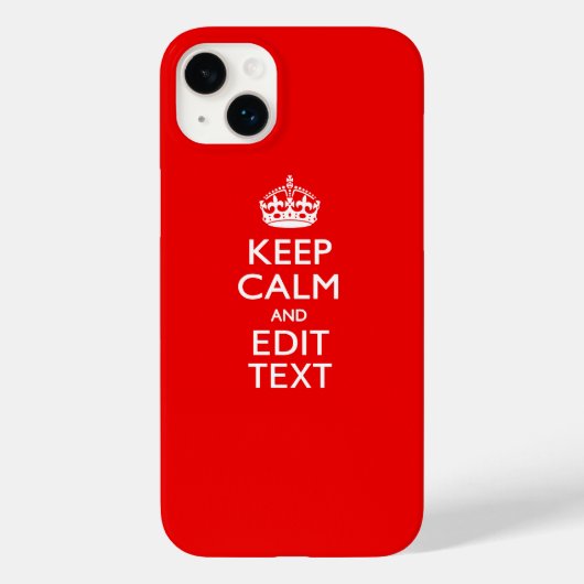 パーソナライズされた保Calmと編集文字Red Decor Case-Mate iPhoneケース (裏面)