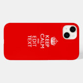 パーソナライズされた保Calmと編集文字Red Decor Case-Mate iPhoneケース (裏面 (横))