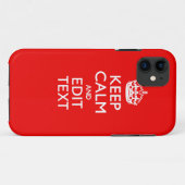 パーソナライズされた保Calmと編集文字Red Decor Case-Mate iPhoneケース (裏面(横))