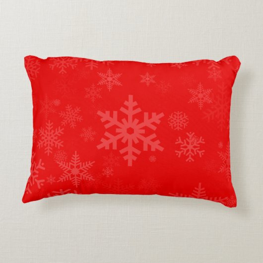 パーソナライズされた保CALMと赤のテキスト アクセントクッション (裏面)