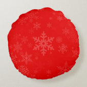 パーソナライズされた保CALMと赤のテキスト ラウンドクッション (裏面)