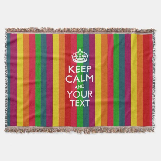 パーソナライズされた保CalmとYour カッコいい Text for Gift スローブランケット (正面)