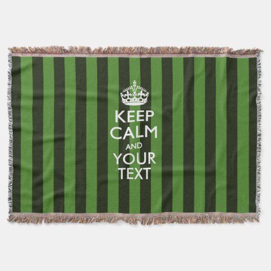 パーソナライズされた保CalmとYour カッコいい Text for Gift スローブランケット (正面)