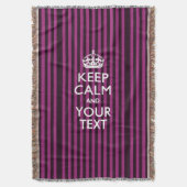 パーソナライズされた保CalmとYour カッコいい Text for Gift スローブランケット (正面縦)