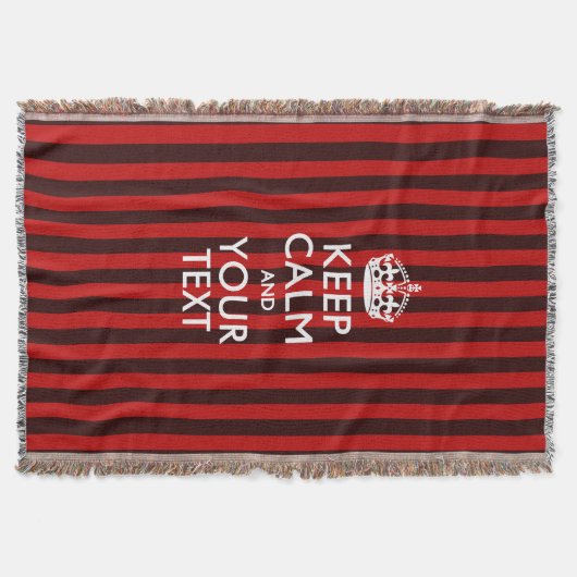 パーソナライズされた保CalmとYour カッコいい Text for Gift スローブランケット (正面)