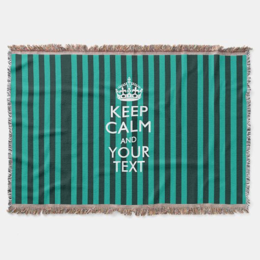 パーソナライズされた保CalmとYour カッコいい Text for Gift スローブランケット (正面)