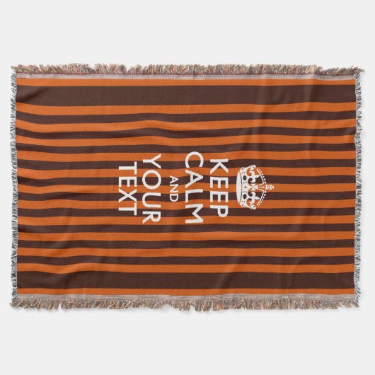 パーソナライズされた保CalmとYour カッコいい Text for Gift スローブランケット (正面)