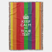 パーソナライズされた保CalmとYour カッコいい Text for Gift スローブランケット (正面縦)