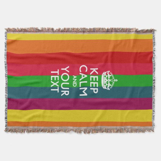 パーソナライズされた保CalmとYour カッコいい Text for Gift スローブランケット (正面)