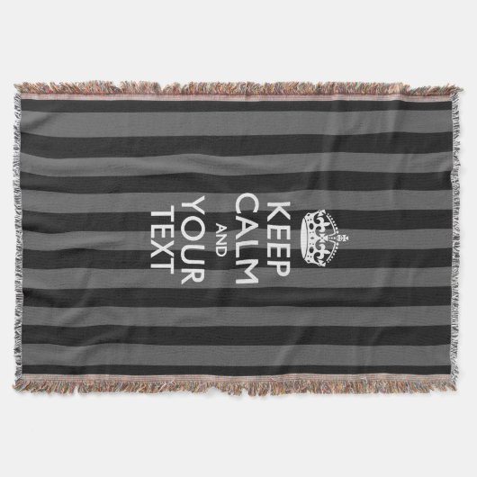 パーソナライズされた保CalmとYour カッコいい Text for Gift スローブランケット (正面)