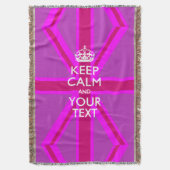 パーソナライズされた保CalmとYour カッコいい Text for Gift スローブランケット (正面縦)