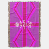 パーソナライズされた保CalmとYour カッコいい Text for Gift スローブランケット (正面縦)