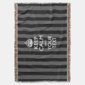パーソナライズされた保CalmとYour カッコいい Text for Gift スローブランケット (正面縦)