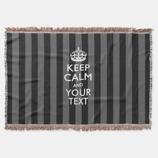 パーソナライズされた保CalmとYour カッコいい Text for Gift スローブランケット (正面)