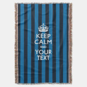 パーソナライズされた保CalmとYour カッコいい Text for Gift スローブランケット (正面縦)