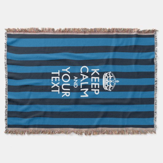 パーソナライズされた保CalmとYour カッコいい Text for Gift スローブランケット (正面)