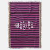 パーソナライズされた保CalmとYour カッコいい Text for Gift スローブランケット (正面縦)