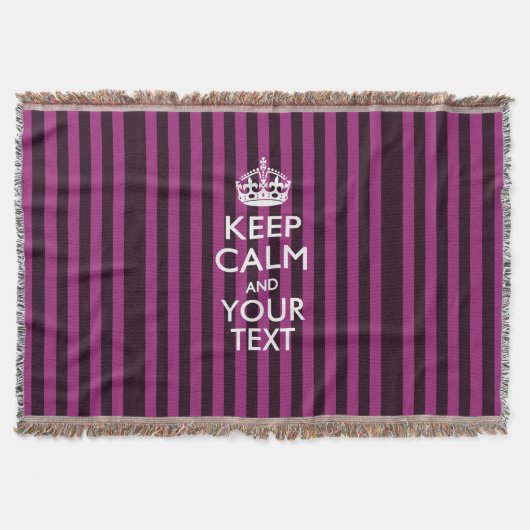 パーソナライズされた保CalmとYour カッコいい Text for Gift スローブランケット (正面)