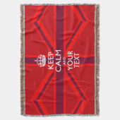 パーソナライズされた保CalmとYour カッコいい Text for Gift スローブランケット (正面縦)