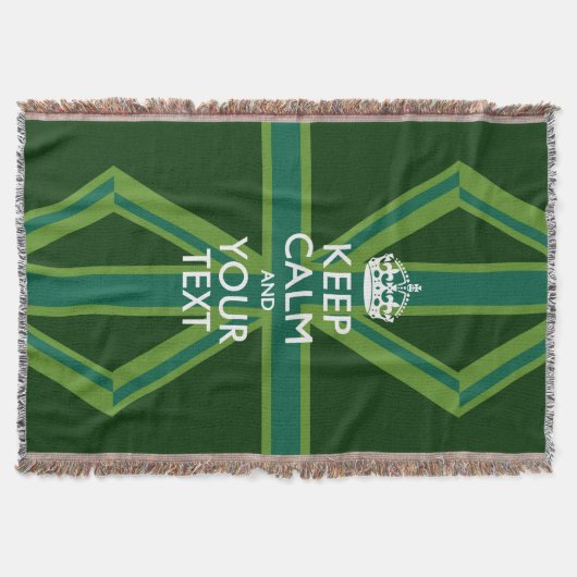 パーソナライズされた保CalmとYour カッコいい Text for Gift スローブランケット (正面)