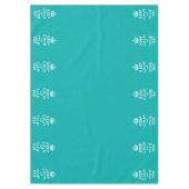 パーソナライズされた保CalmとYour Textターコイズ テーブルクロス (正面)