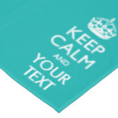 パーソナライズされた保CalmとYour Textターコイズ テーブルクロス (アングル)