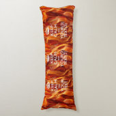 パーソナライズされた保CALMとYour Text for Bacon ボディピロー (正面縦)
