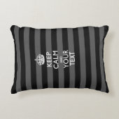 パーソナライズされた保CALMとYour Text for Black アクセントクッション (正面)