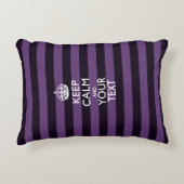 パーソナライズされた保CALMとYour Text for Purple アクセントクッション (正面)