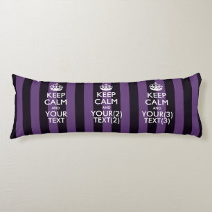 パーソナライズされた保CALMとYour Text for Purple ボディピロー