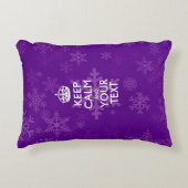 パーソナライズされた保CALMとYour Text for Snow アクセントクッション (正面)