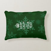 パーソナライズされた保CALMとYour Text for Snow アクセントクッション (正面)