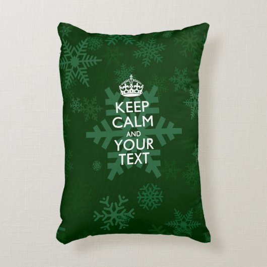 パーソナライズされた保CALMとYour Text for Snow アクセントクッション (正面(垂直))