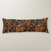 パーソナライズされた保CALMとYour Text Hunter迷彩柄 ボディピロー (裏面)