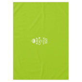 パーソナライズされた保CalmとYour Text Lime Green テーブルクロス (正面)