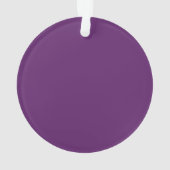 パーソナライズされた保CALMとYour Text on Purple オーナメント (裏面)