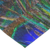 パーソナライズされた保CalmとYour Text Peacock テーブルクロス (アングル)