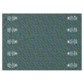 パーソナライズされた保CalmとYour Text Peacock テーブルクロス (正面(横))