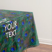 パーソナライズされた保CalmとYour Text Peacock テーブルクロス (インサイチュ)