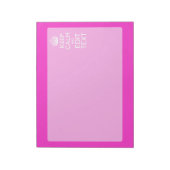 パーソナライズされた保CalmとYour Text Pink Decor ノートパッド (回転)