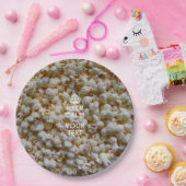 パーソナライズされた保CalmとYour Text Popcorn ペーパープレート (パーティー)