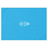 パーソナライズされた保CalmとYour Text Sky Blue テーブルクロス (正面(横))
