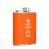 パーソナライズされた保CALM AND Edit文字 フラスク (右)